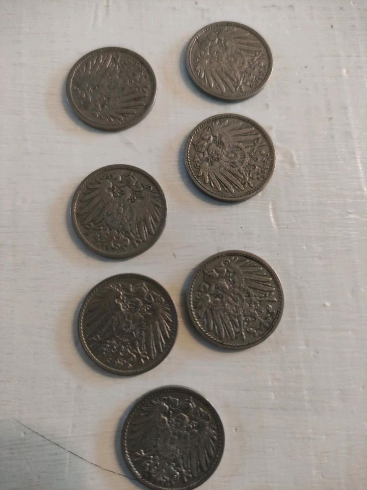 5 Pfennige Deutsche Reichsmark von 1910-1915 in Flensburg