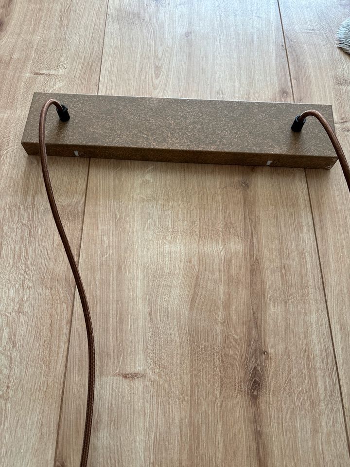 Hänge Vintage Lampe Pendel Leuchte  Holz modern stylisch in Dinkelsbuehl