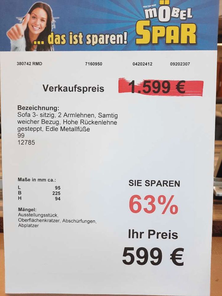 Sofa 3-sitzig,statt 1599€ in Leipzig