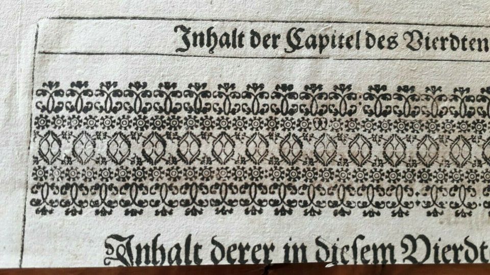 3 Holzschnitte Fragmente Ornamente 17.Jh. Gottfried Merian Bibel in Großostheim