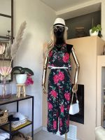 QED London Jumpsuit, schwarz-pink , Blumen, Volants, 7/8 Länge Hessen - Viernheim Vorschau