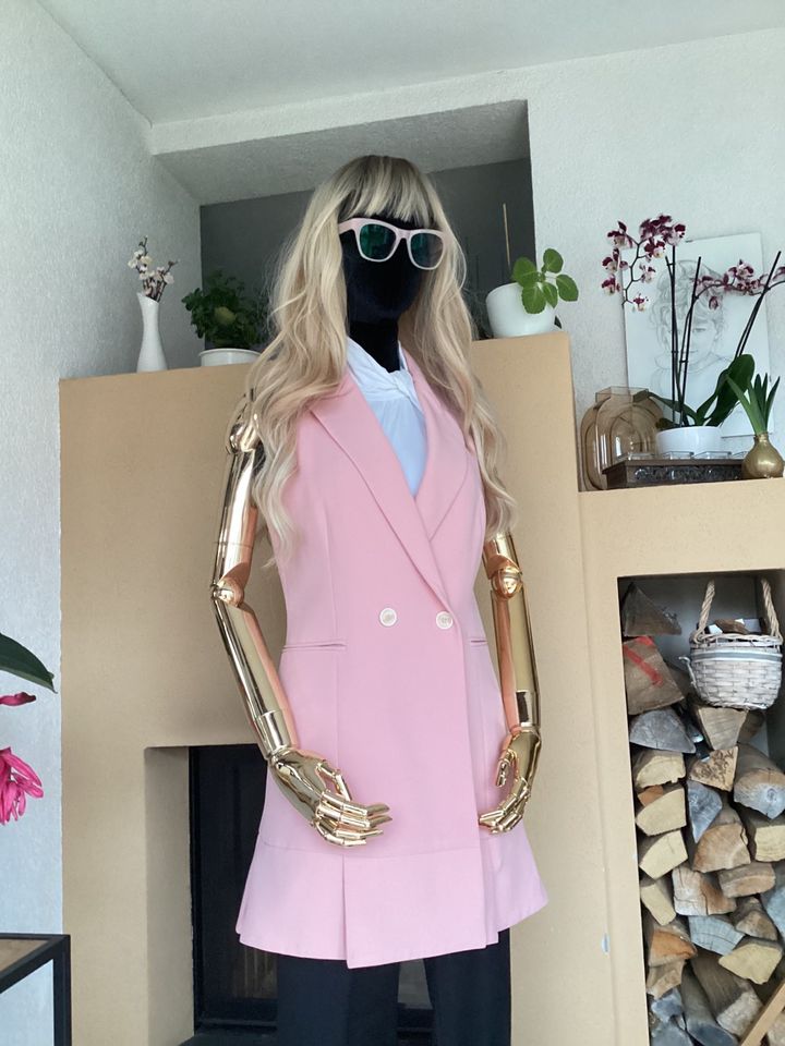 Zara Blazer Weste Kleid Minikleid rosé in Viernheim