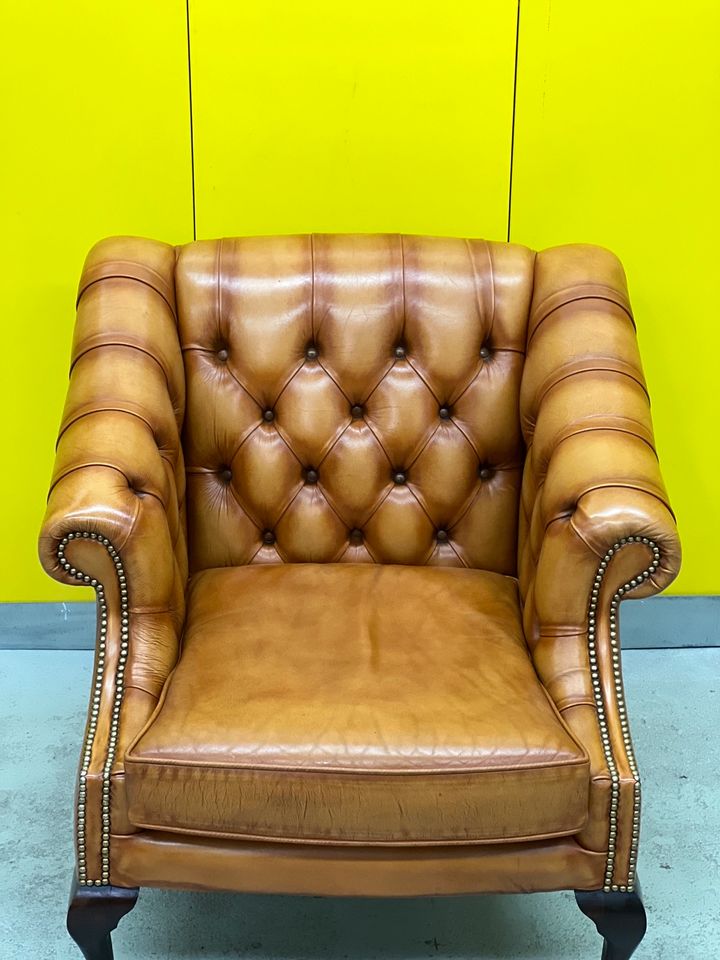 Original Englische Chesterfield Sessel. RETRO-ANTIK in Ratingen