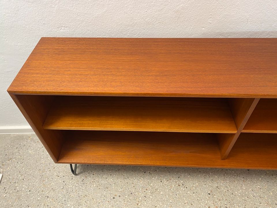 * WK MÖBEL OFFENES SIDEBOARD TEAKHOLZ HAIRPIN 60ER VINTAGE in Berlin