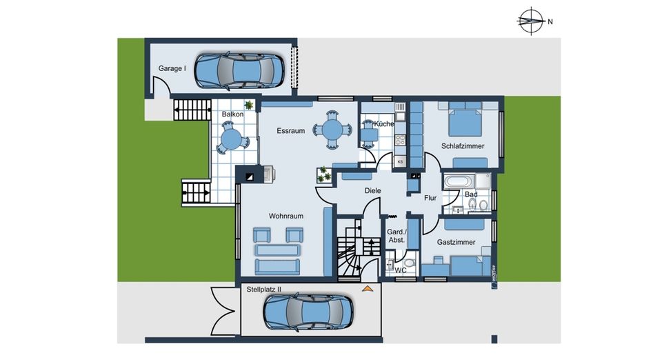 Gepflegtes Zweifamilienhaus mit Garten, Garage und Carport / Verkauf mit unbefristetem Nießbrauch in Sankt Augustin