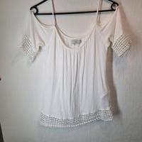 Weißes Shirt, T-Shirt, schulterfrei, Häkelborde, S 36, Only Nordrhein-Westfalen - Herten Vorschau