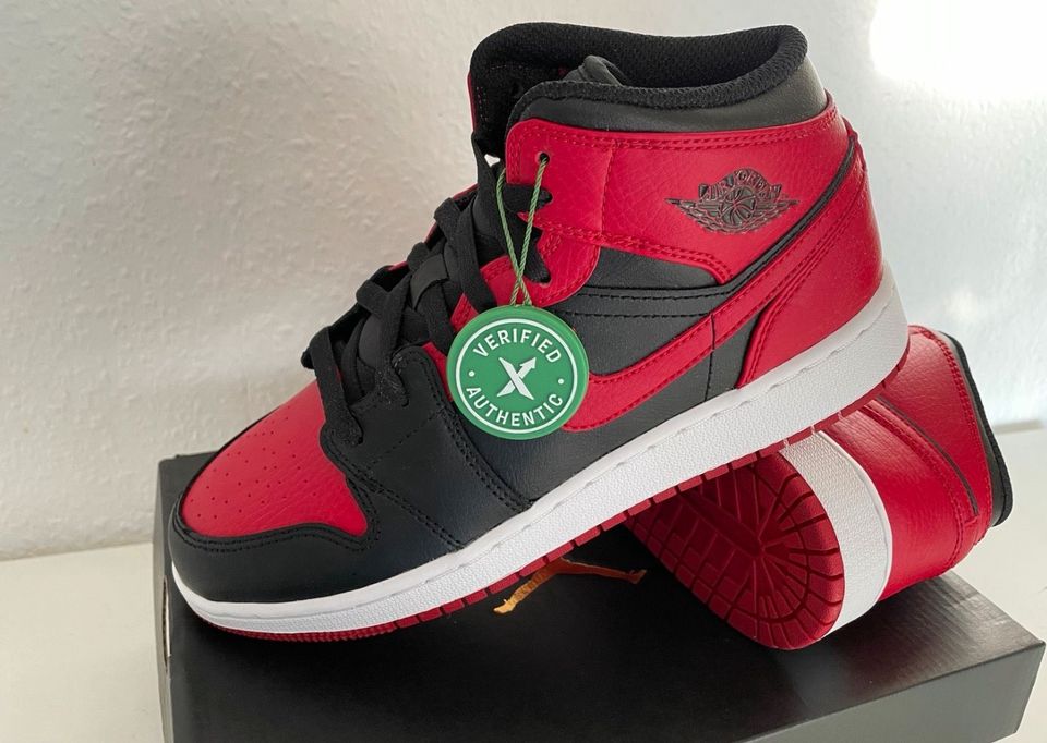 Nike Air Jordan 1 Mid Banned GS EU 38|38.5 NEU✅ in Bochum