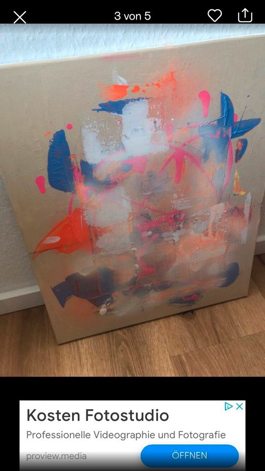 Gemälde Acryl auf Leinwand Kunst abstrakt modern Bild Malerei in Düsseldorf