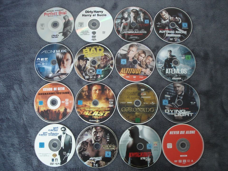 28x DVD Action Filmsammlung - nur Discs! Dirty Harry... in Untergruppenbach