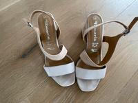 Tamaris Sandale, Sandalette, Gr. 38, beige, Creme, Leder Baden-Württemberg - Wiernsheim Vorschau