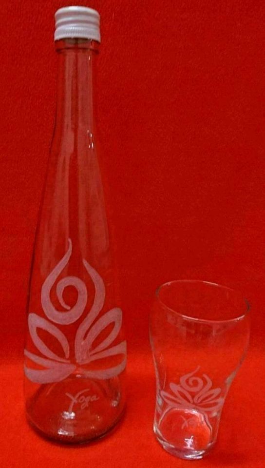 Trinkflasche Glas Flasche Schutzengel *Yoga *Om *Reiki Lebensbaum in Römhild