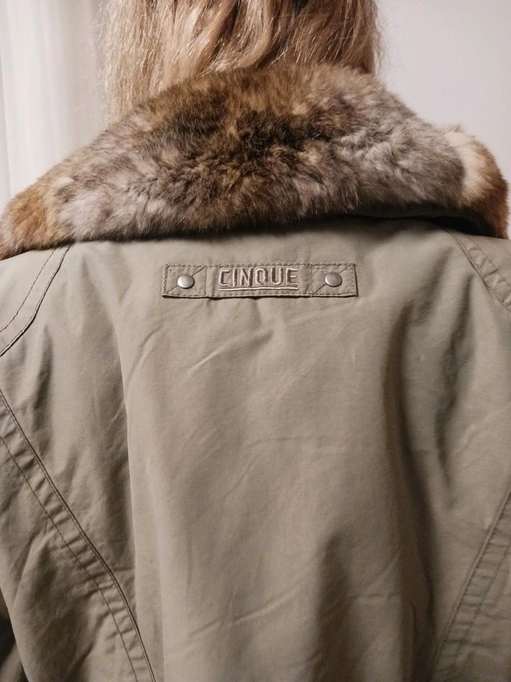 Cinque Damenparka mit Pelz,Gr.L,Navy grün .Top Qualität in Neukirchen-Vluyn