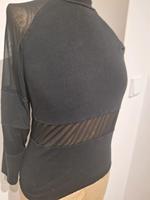 Only schwarzes Shirt Materialmix Mesh Cut outs Bayern - Baldham Vorschau