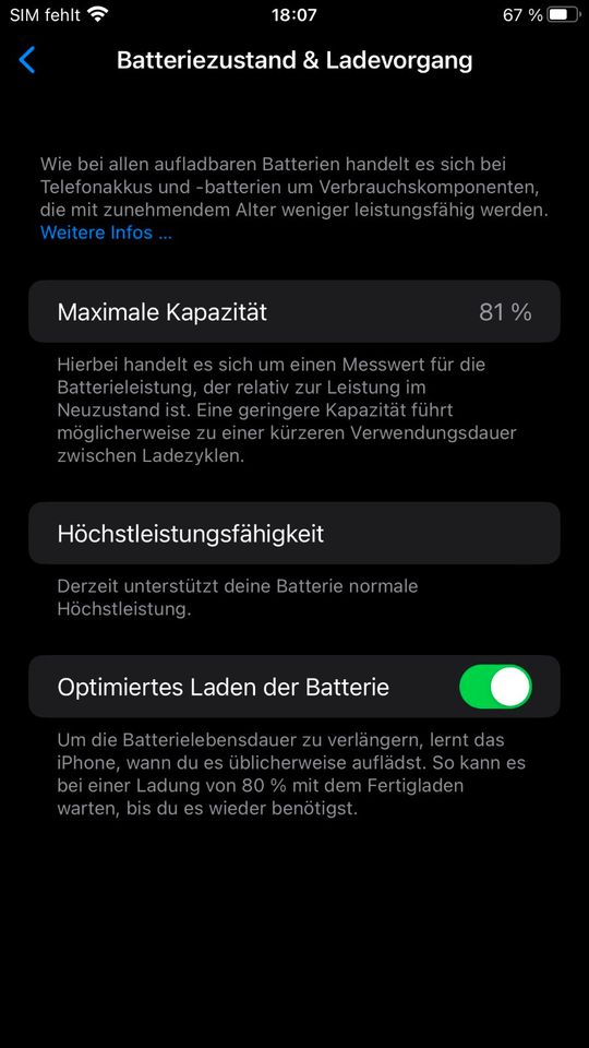 Iphone 8 Plus I 128gb I Space Grey I 81% Batteriezustand I OVP in Büttstedt