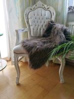 Stuhl Thron Sessel Königin Prinz Shabby Barok weiß Kunstleder Hessen - Gießen Vorschau