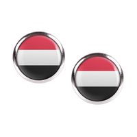 Mylery Ohrstecker Paar mit Motiv Jemen Yemen Sanaa Flagge silber Hessen - Trendelburg Vorschau