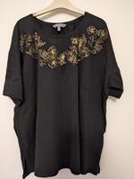 Shirt T-Shirt Ulla Popken Gr.50/52 schwarz / gold Stickerei Mitte - Tiergarten Vorschau