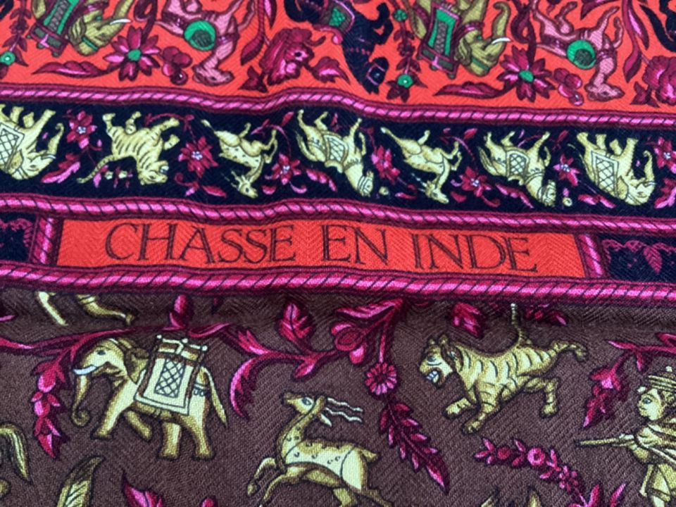 Hermes Cashmere Seidentuch Chasse en Inde Neu und ungetragen in Berlin