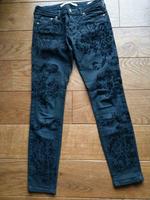 Zara Woran, schwarze Jeans mit Samtintarsien Bayern - Gerbrunn Vorschau