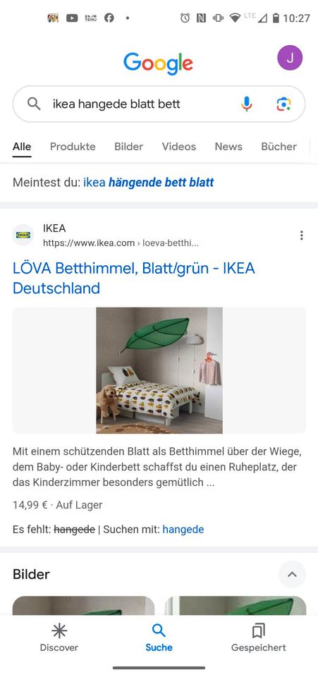 Löva Betthimmel  Ikea grün Kinder in Erfurt