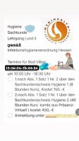 Hygiene Sachkunde Lehrgang I und II 15.06.24 -16.06.24 Hessen - Bad Vilbel Vorschau