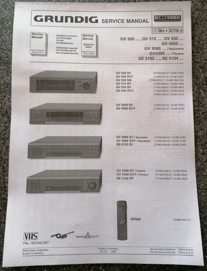 Videorecorder Grundig SE5102 Top Zustand in Sünching