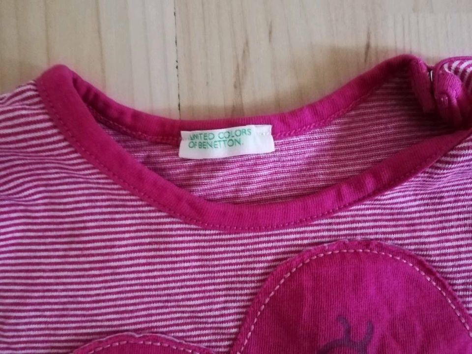 Benetton Outfit Set Shirt langarm mit Hose pink Gr. 62 Baby Mädch in Ranstadt
