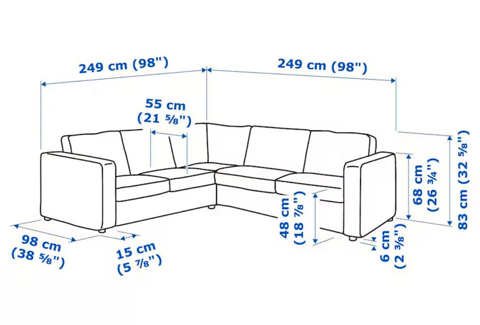 Ecksofa hellgrau/beige in Kettig