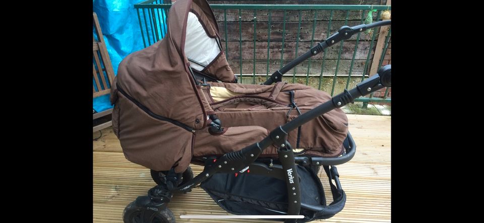 Kinderwagen Narurkind Varius Braunbär Öko kaum benutzt Luftreifen in Krefeld