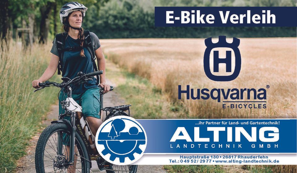 Verleih Mieten Vermieten  Husqvarna E-Bikes Elektrofahrrad Kinder in Rhauderfehn