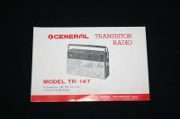 General Model TR-147 Transistor Radio Bedienungsanleitung Hessen - Eschborn Vorschau