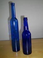 2 blaue Flaschen * tolle Deko * 24 + 35 cm hoch Rheinland-Pfalz - Reich Vorschau