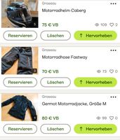 Motorradhelm, Motorradhose, Motorradjacke Bayern - Grassau Vorschau