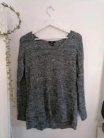 Grau melierter Pullover Strick High Low V-Ausschnitt H&M Gr. S Hessen - Michelstadt Vorschau