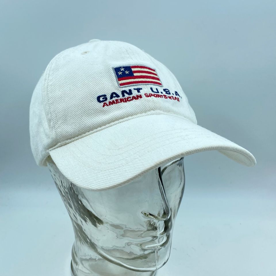 Vintage Gant USA Cap Kappe Weiß 90er 90s y2k Retro in Gronau (Westfalen)