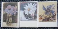 Horst Janssen Kunstpostkarten "Anemonen, Margerite, Clematis Hamburg-Mitte - Hamburg Billstedt   Vorschau