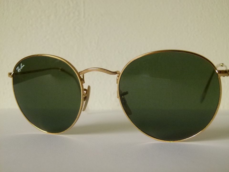 Ray Ban Round Metal Retro Sonnenbrille - Gold (RB3447 001 53-21) in Leonberg