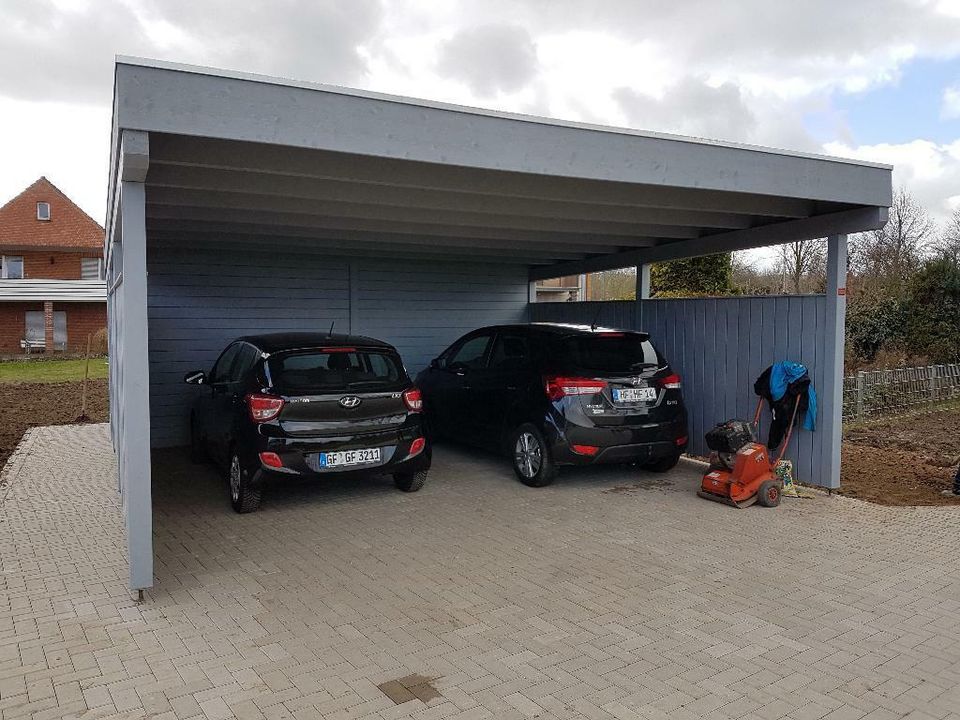 Gartenhaus Blockhaus Carport Doppelcarport Abstellraum modern TOP in Löhne