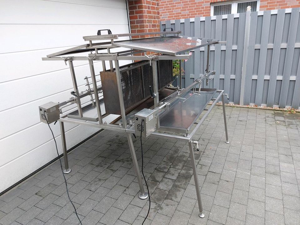 Spanferkelgrill MIETEN Doppel Grill leihen Spanferkel Lamm Hähnch in Beelen