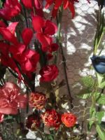 Basteln  Rote Seidenblumen versch. Büten , Grössen und Mengen  Ne Bayern - Ernsgaden Vorschau