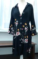 Schwarz- geblümtes Knopf- Kleid Gr. S Sachsen - Borna Vorschau