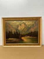 Ölgemälde Gemälde Alpen signiert alt Bild Kunst Brandenburg - Ludwigsfelde Vorschau
