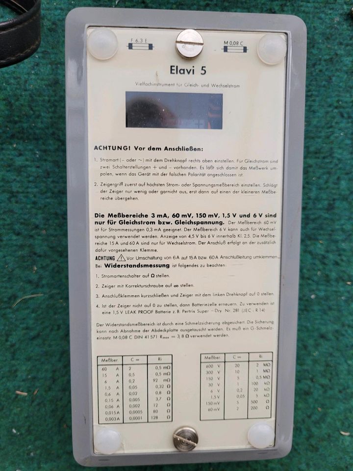 Elavi 5 Multimeter Messgerät von H&B Hartmann und Braun in Deizisau 