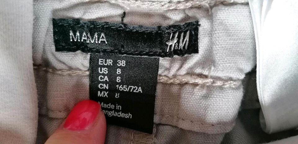 H&M, Mama, Umstandshose, Gr. 38, S, M, beige, Schwangerschaft in Raubling