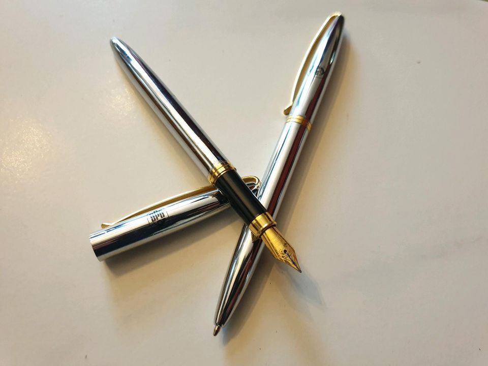 Schreibset DPG Füller Iridium Kugelschreiber Metall Glanz in Tamm