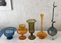Set, Rauchglas, 4 Vasen und 1 Schale, blau, grün, gelb Leipzig - Schleußig Vorschau