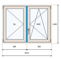 Kunststoff Fenster Schüco / 151 x 118cm 2-flg. / 3 fach verglast Baden-Württemberg - Hechingen Vorschau