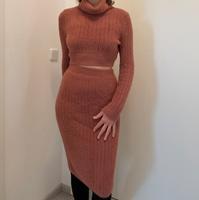 Zweiteiler Kuschelgarn Kleid Rock Set Kombi Bauchfrei Brandenburg - Beelitz Vorschau