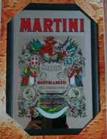Werbespiegel MARTINI gold bunt bedruckt in orig. Verp. 32 x 22 cm Sachsen-Anhalt - Gardelegen   Vorschau