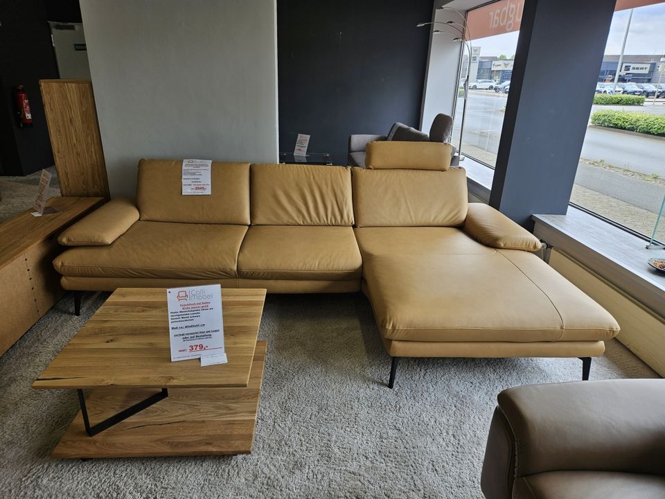 NEU ECHTLEDER Couch Wohnlandschaft Ledersofa elektrisch Relax 20% in Duisburg